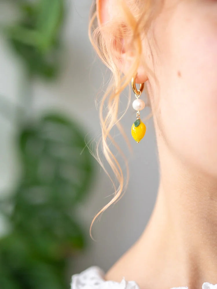 Lemon Pearl Earrings
