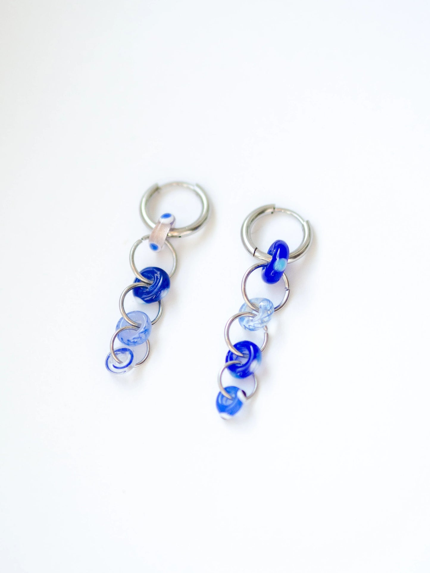 Blue Cascade Hoops
