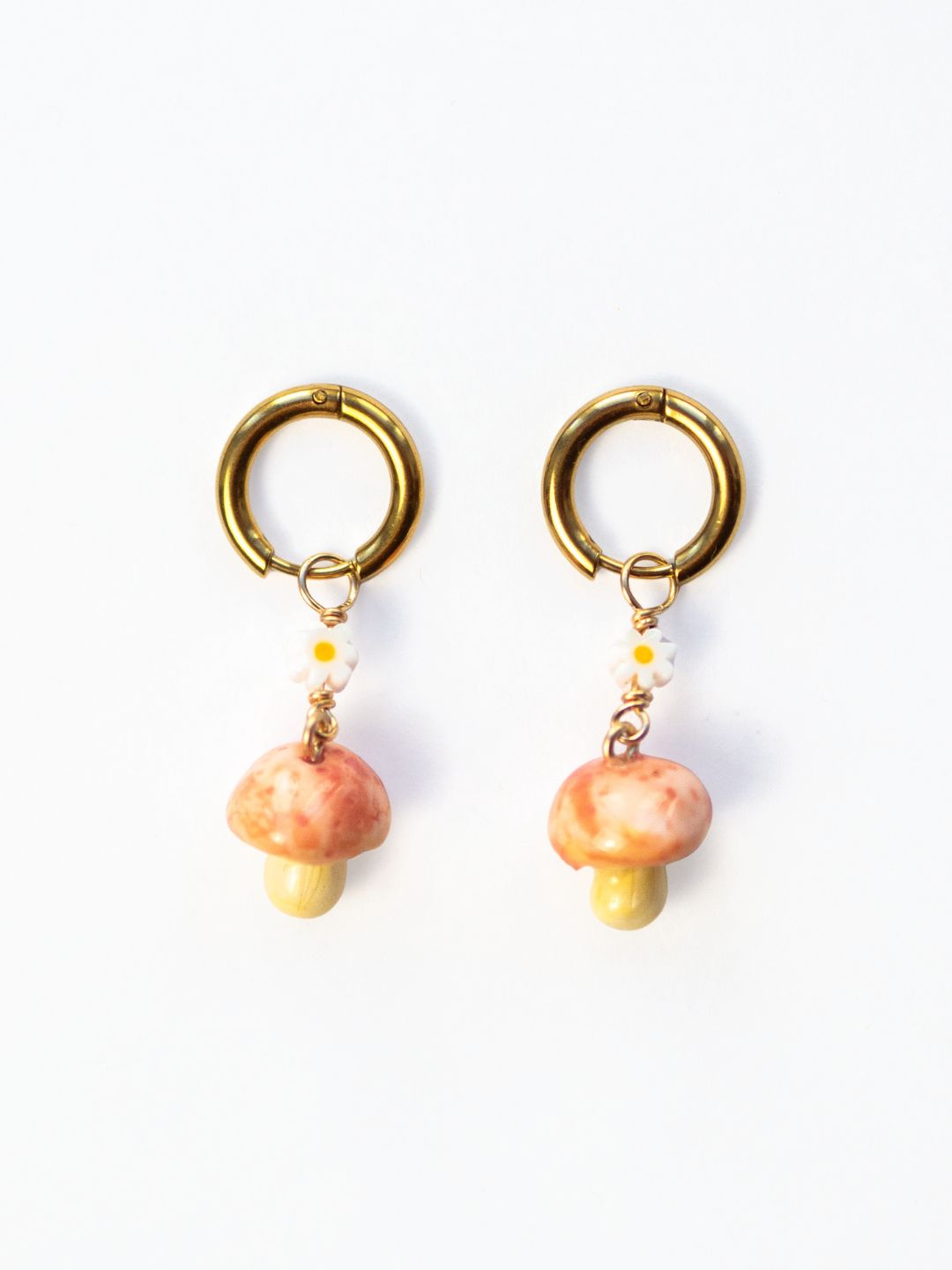 Mini Mushroom Dangle Earrings