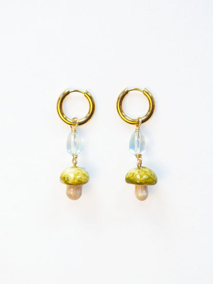 Mini Mushroom Dangle Earrings
