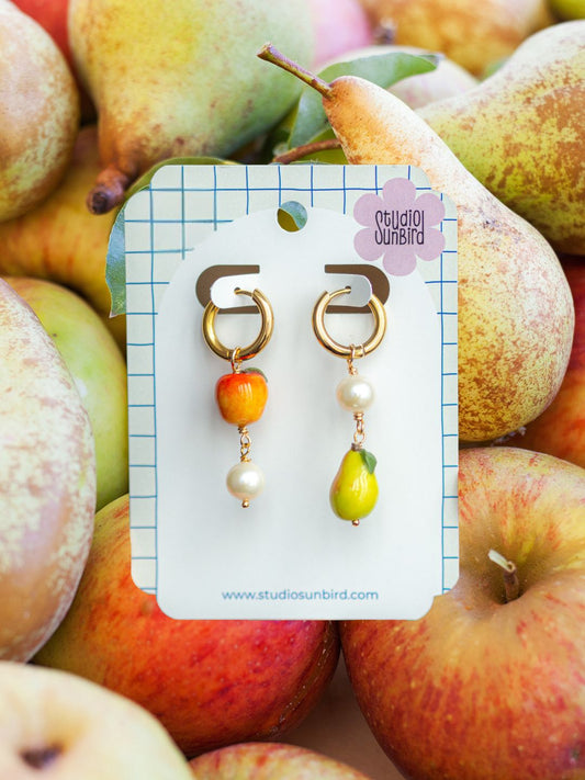 Apple & Pear Pearl Earrings