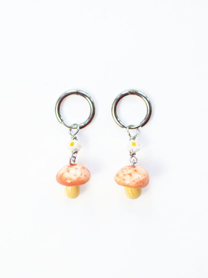 Mini Mushroom Dangle Earrings