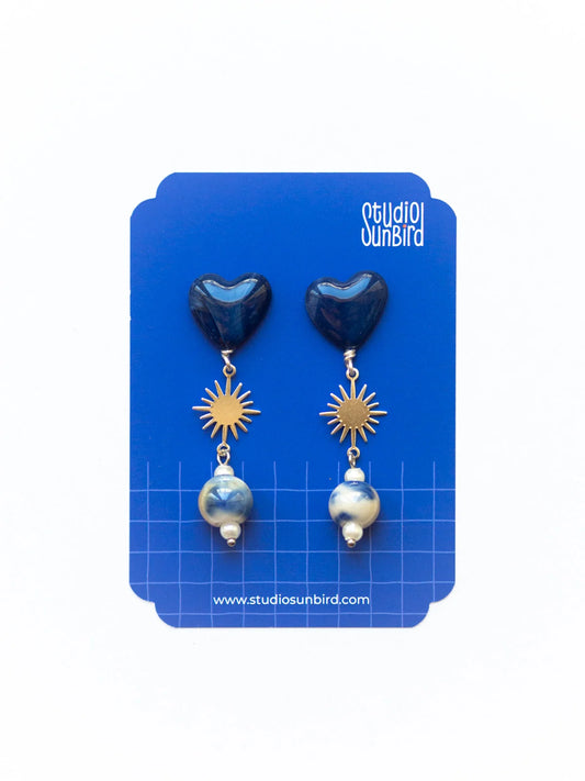 Sunny Heart Studs