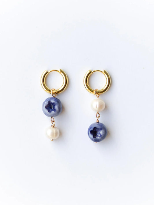 Blueberry Pearl Earrings