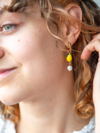 Lemon Pearl Earrings