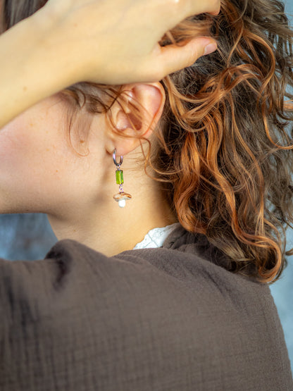 Mini Mushroom Dangle Earrings