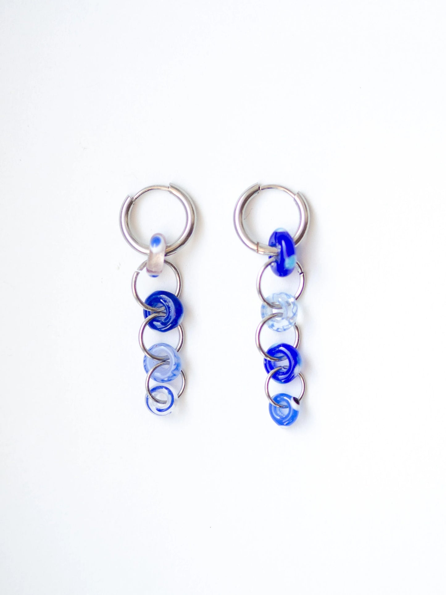 Blue Cascade Hoops